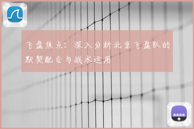 飞盘焦点:深入分析北京飞盘队的默契配合与战术运用