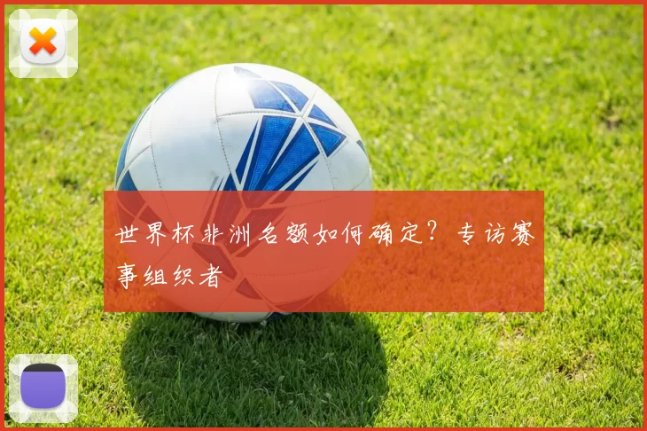 世界杯非洲名额如何确定？专访赛事组织者